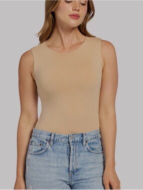 Nuuds Classic Crewneck Bodysuit in Oat XXXL